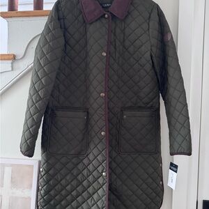 Ralph Lauren Dark Green Quilted Utility Jacket